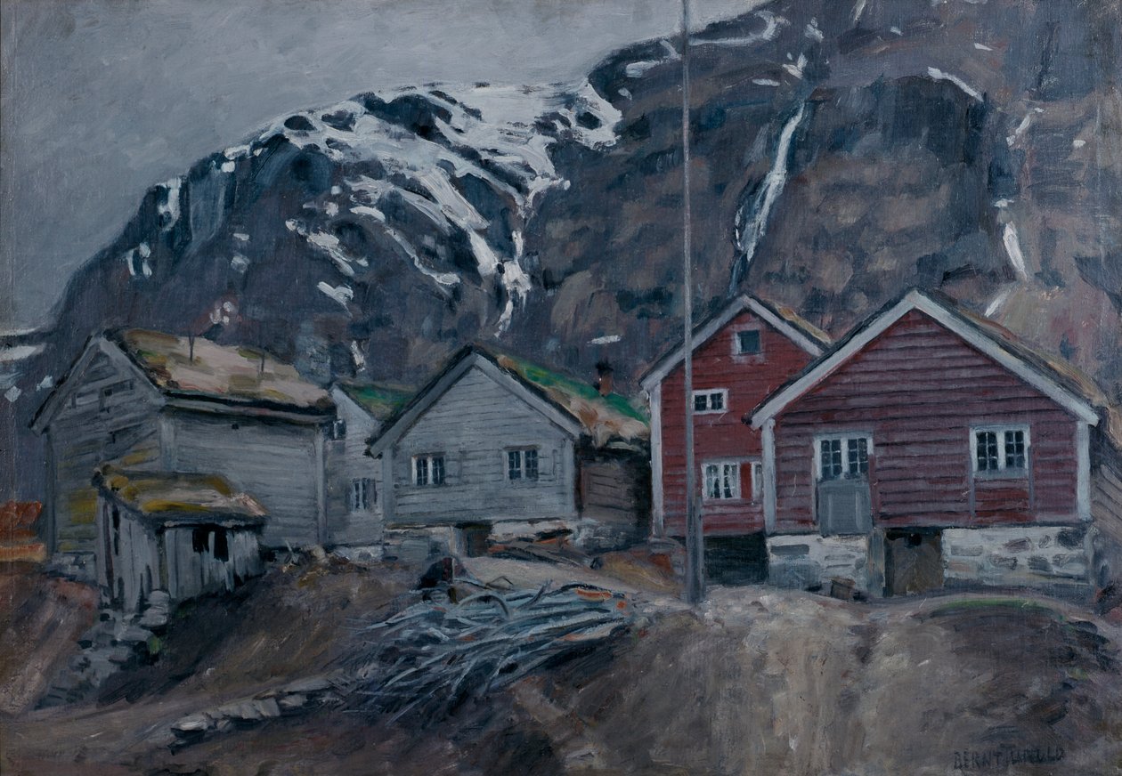 Vieilles maisons à Hyen - Bernt Wilhelm Tunold