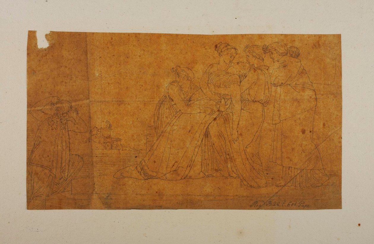 Andromache ohnmächtig beim Anblick von Hektors Leiche - Bertel Thorvaldsen