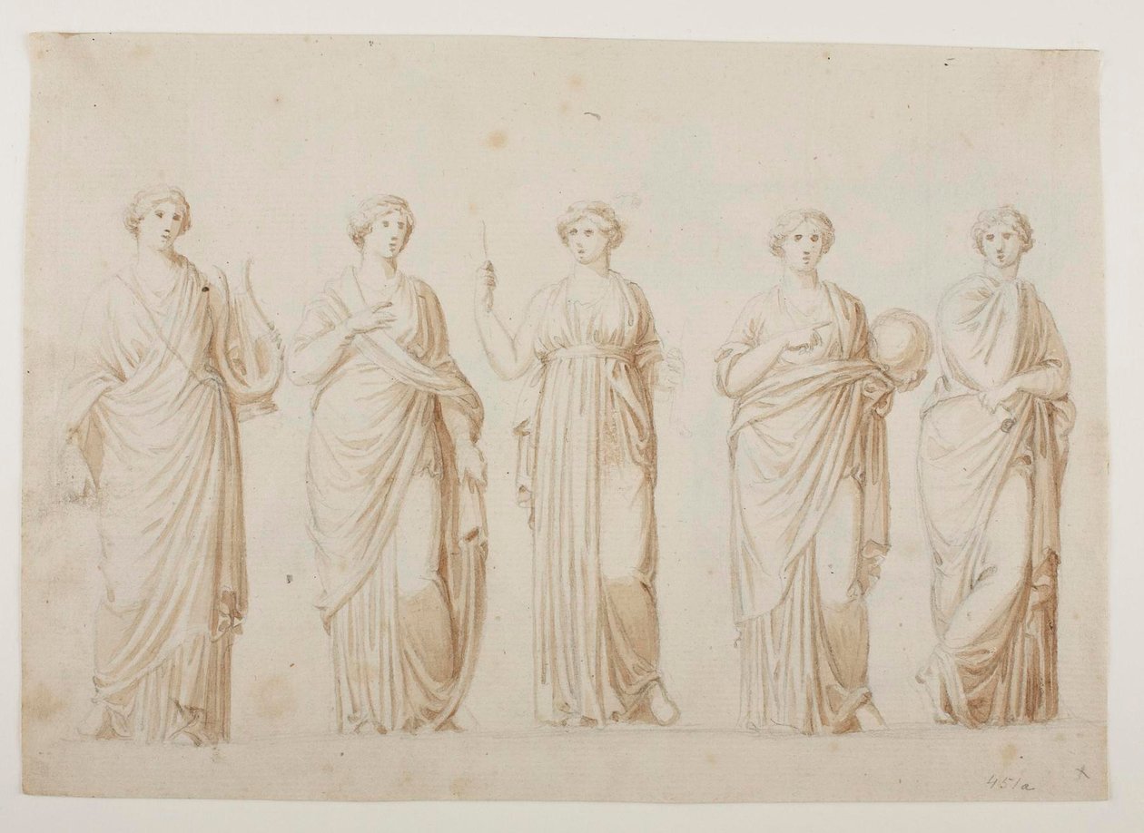 Les Muses Terpsichore, Érato, Clio, Uranie et Polymnie - Bertel Thorvaldsen