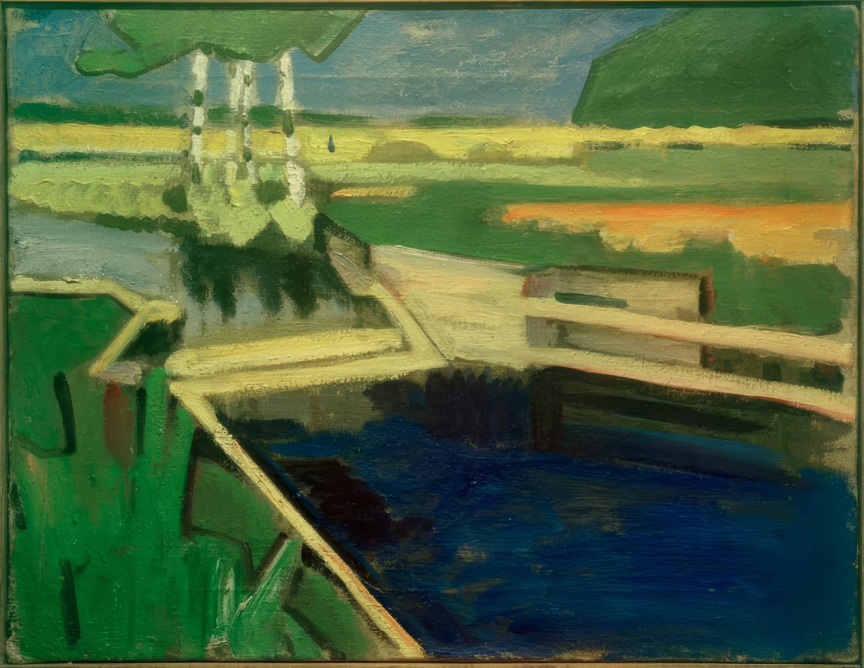 Bouleaux près du barrage - Bertha Pauline Marie Marc