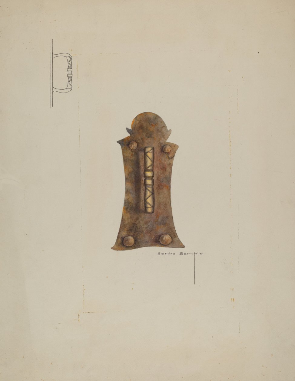 Poignée de porte en fer - Bertha Semple