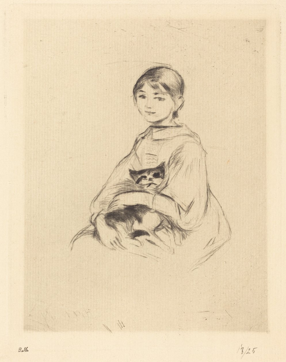 Julie Manet tenant un chat - Berthe Morisot