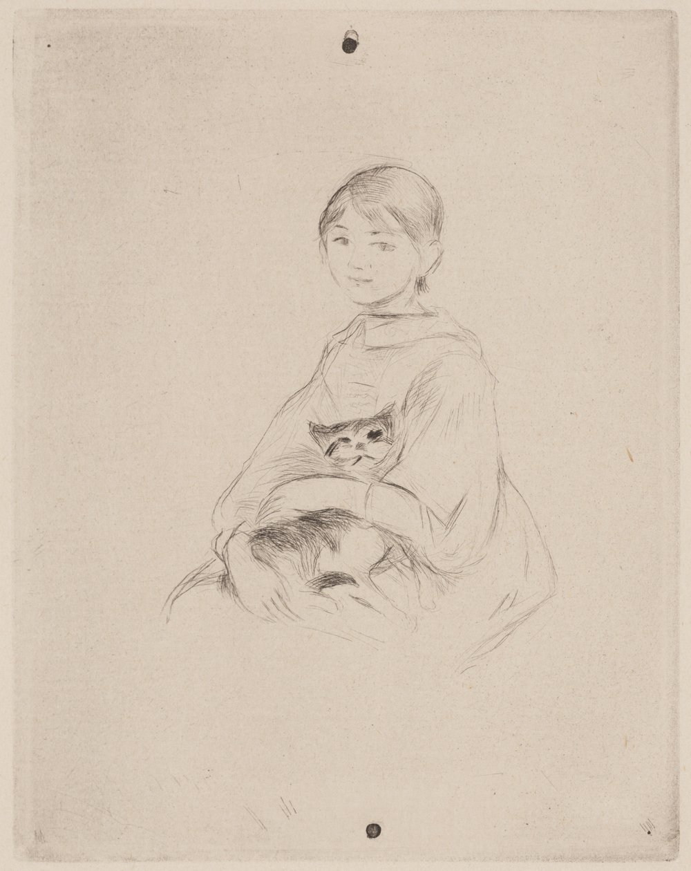 Jeune fille avec chat (Julie Manet) - Berthe Morisot