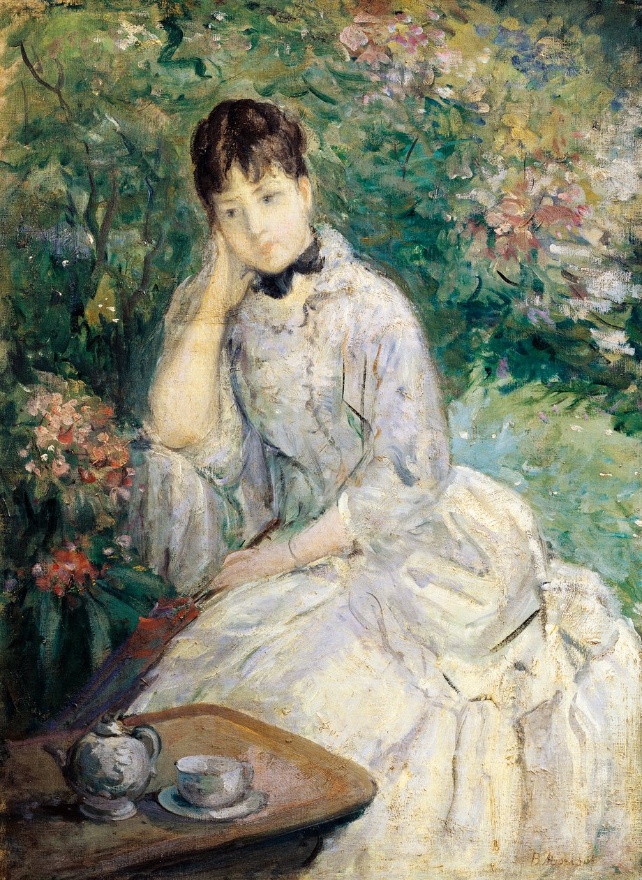 Jeune femme assise sur un canapé - Berthe Morisot