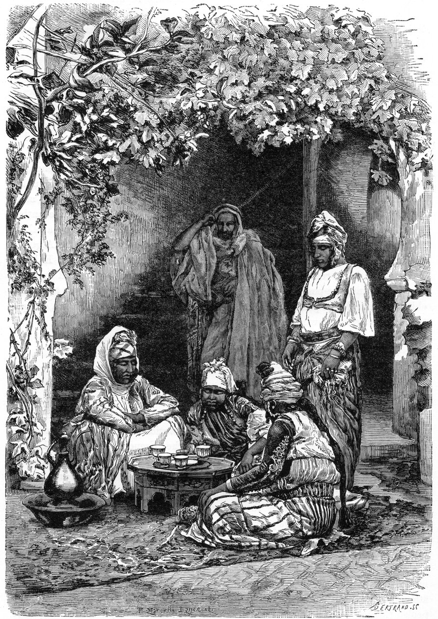 Une famille arabe de Tlemcen, Algérie, vers 1890 - Auguste Bertrand
