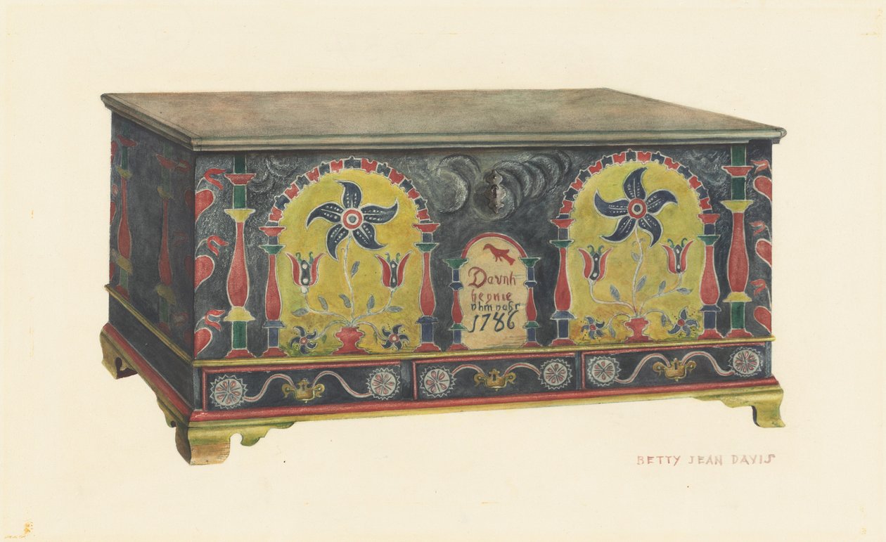 Coffre allemand de Pennsylvanie - Betty Jean Davis