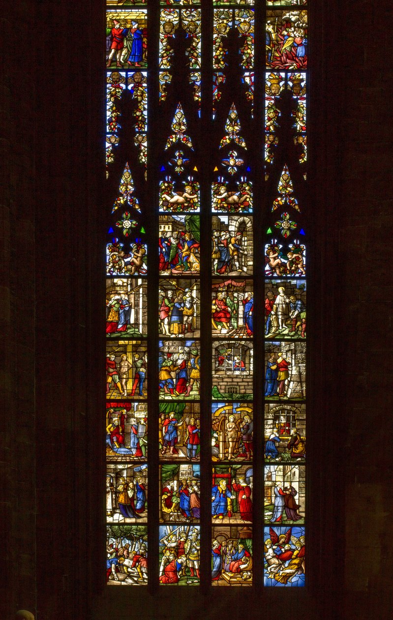 Vitrail des Histoires de Sainte Catherine d