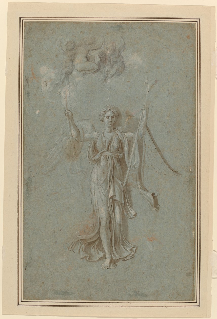 Étude pour la figure de la Renommée - Biagio Pupini