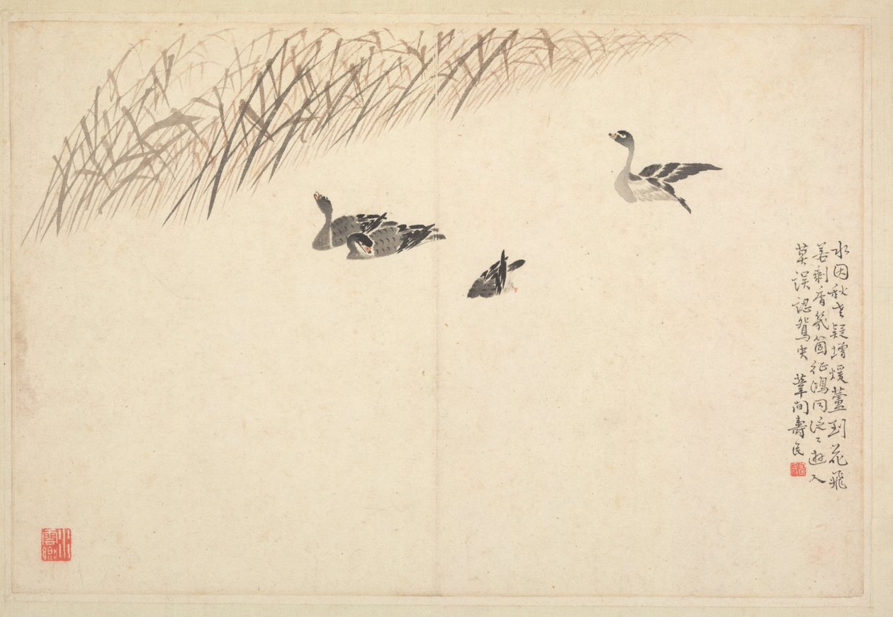Album de calligraphie et de peintures, 18ème siècle - Bian Shoumin