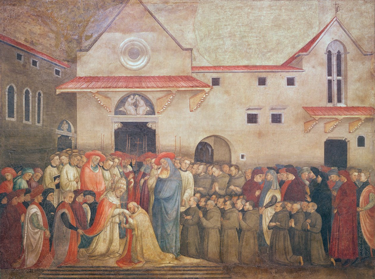 Consécration de la nouvelle église de Saint-Égidio par le pape Martin V, septembre 1420 - Bicci di Lorenzo