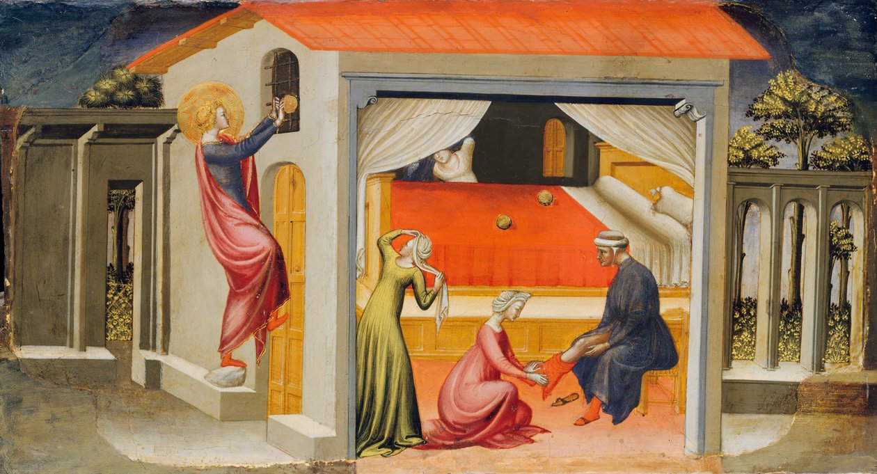 Saint Nicolas fournissant des dots, 1433-35 - Bicci di Lorenzo