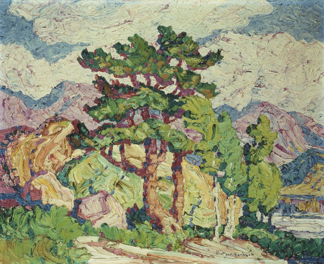 Aspens et Pines, Estes Park, Colorado - Birger Sandzen