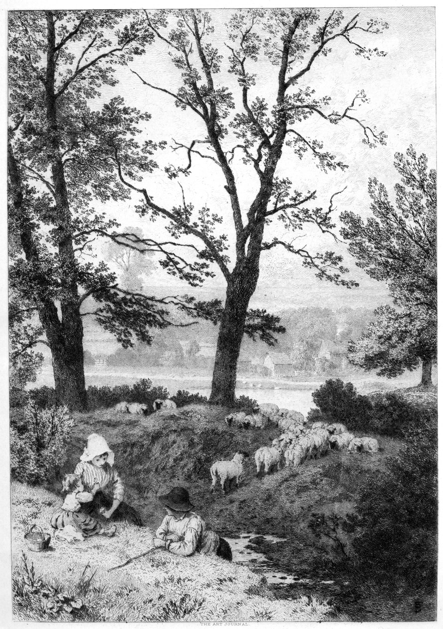 Les petits bergers, années 1930 - Birket Foster