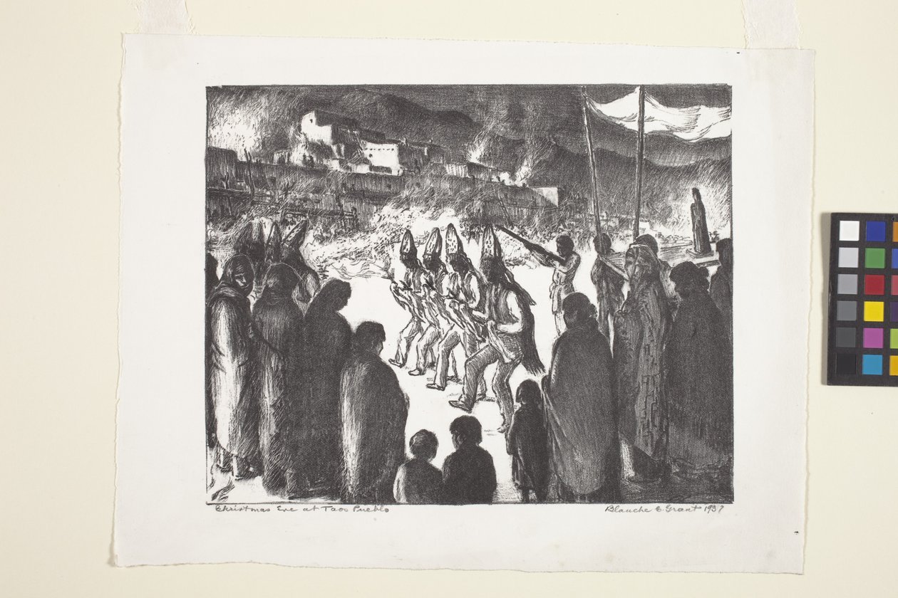 Veille de Noël à Taos Pueblo - Blanche Grant