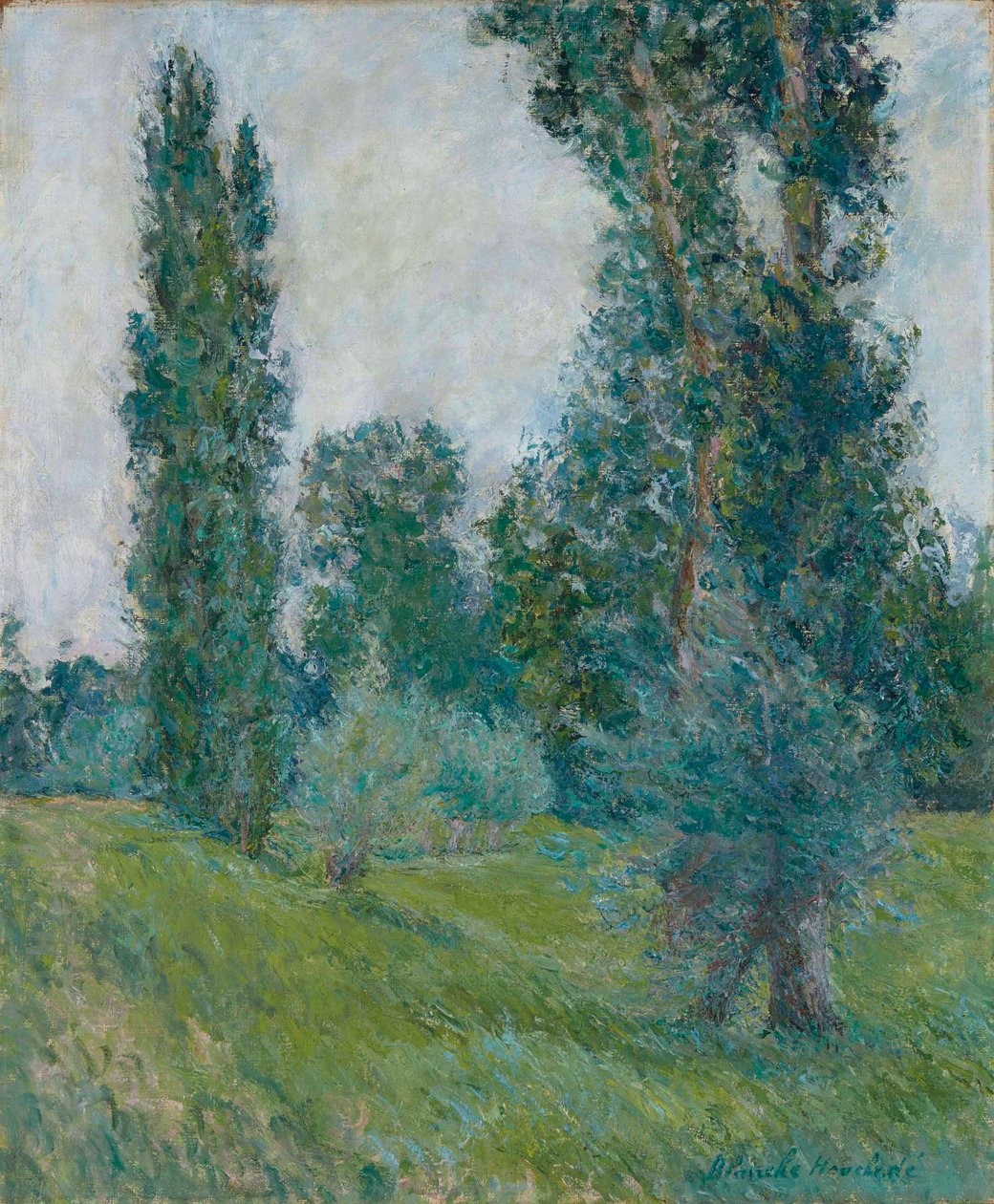 French: Paysage aux peupliers à Giverny - Blanche Hoschede Monet
