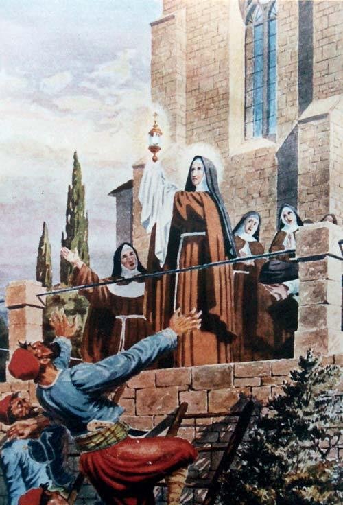 Les Sarrasins en retraite devant Sainte Claire - Blaz Farcnik