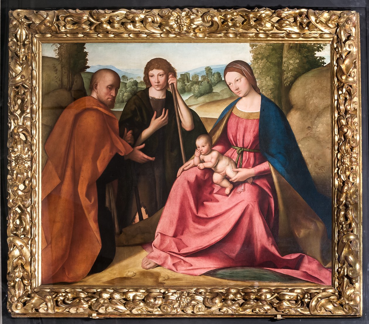 Adoration des bergers, Madone avec l