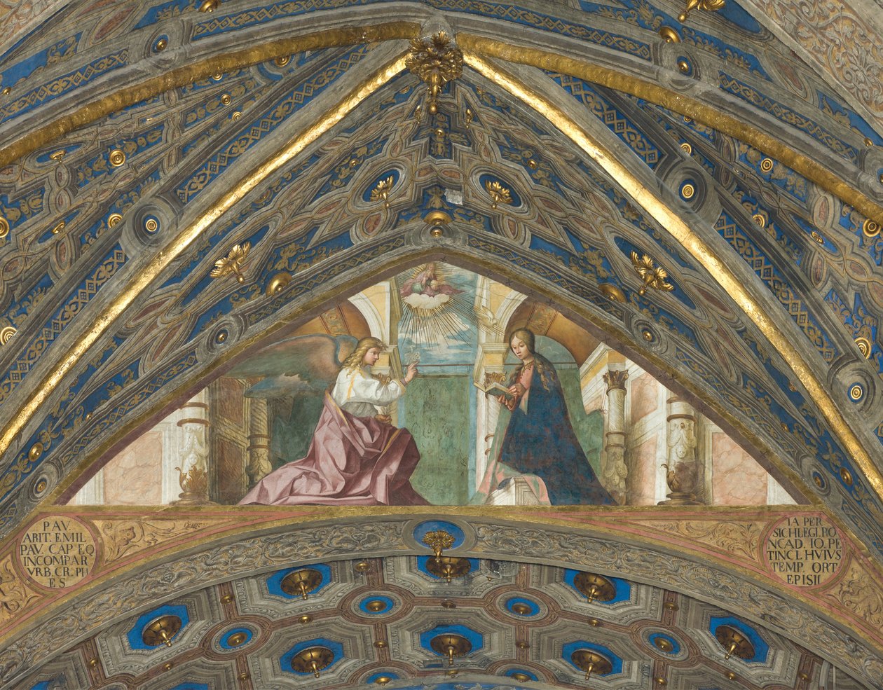 Abside, Superarch, Boccaccio Boccaccino, Annonciation 1506-07 - Boccaccio Boccaccino