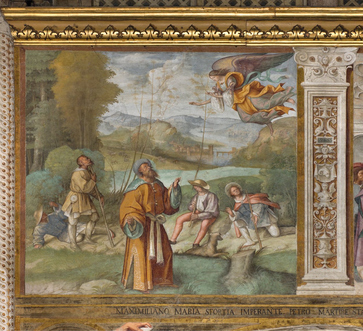 Nef centrale, Première travée nord, Annonce à Gioacchino, Boccaccio Boccaccino 1514-15 - Boccaccio Boccaccino