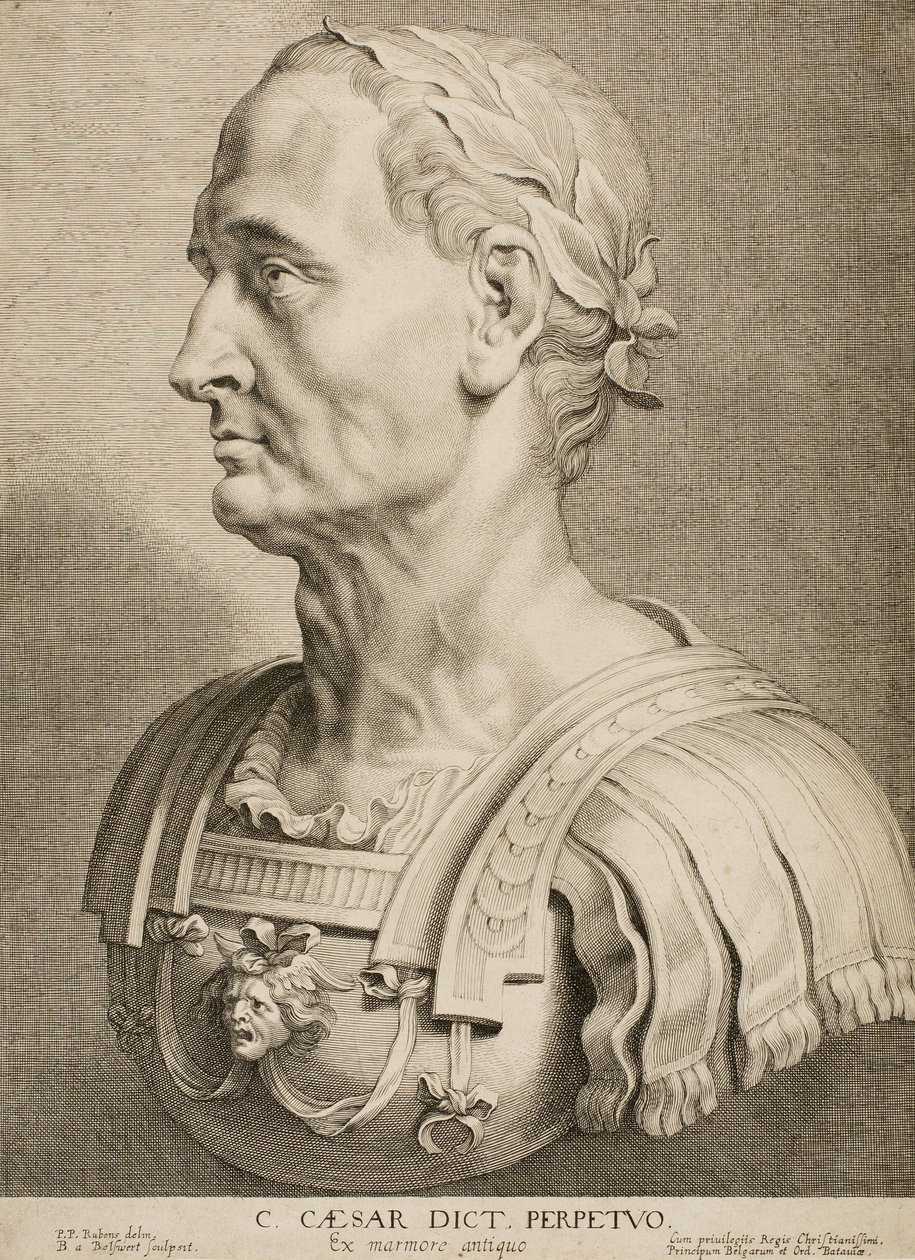 Jules César, dictateur perpétuel, des Douze hommes célèbres grecs et romains, vers 1633 - Boetius Adams Bolswert