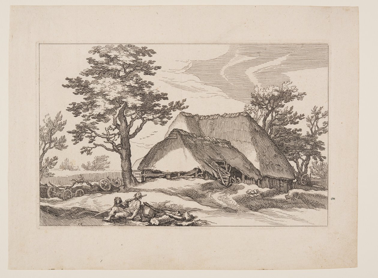 Planche 12, tirée de Paysages avec fermes - Boetius Adams Bolswert