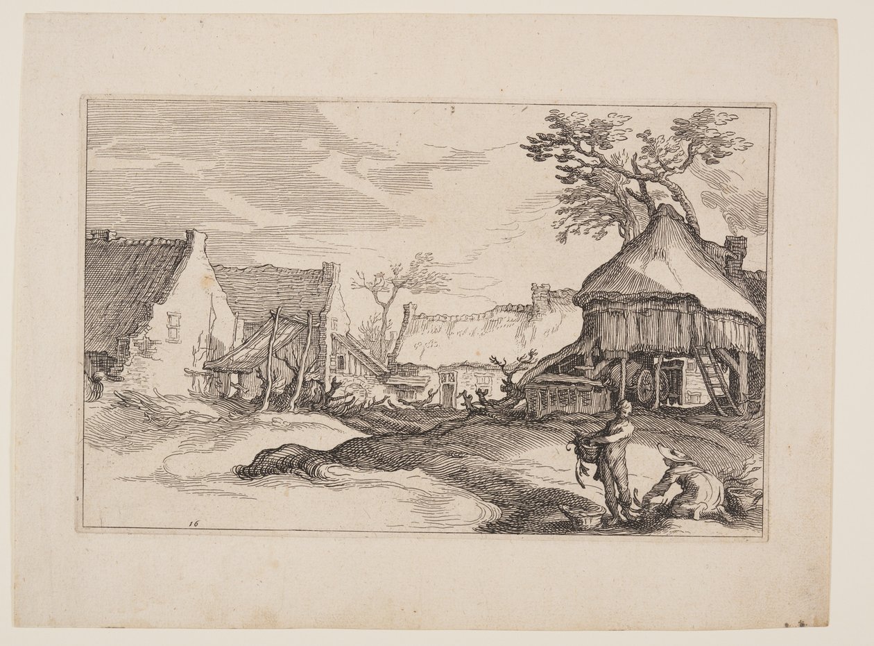 Planche 16, tirée de Paysages avec fermes - Boetius Adams Bolswert