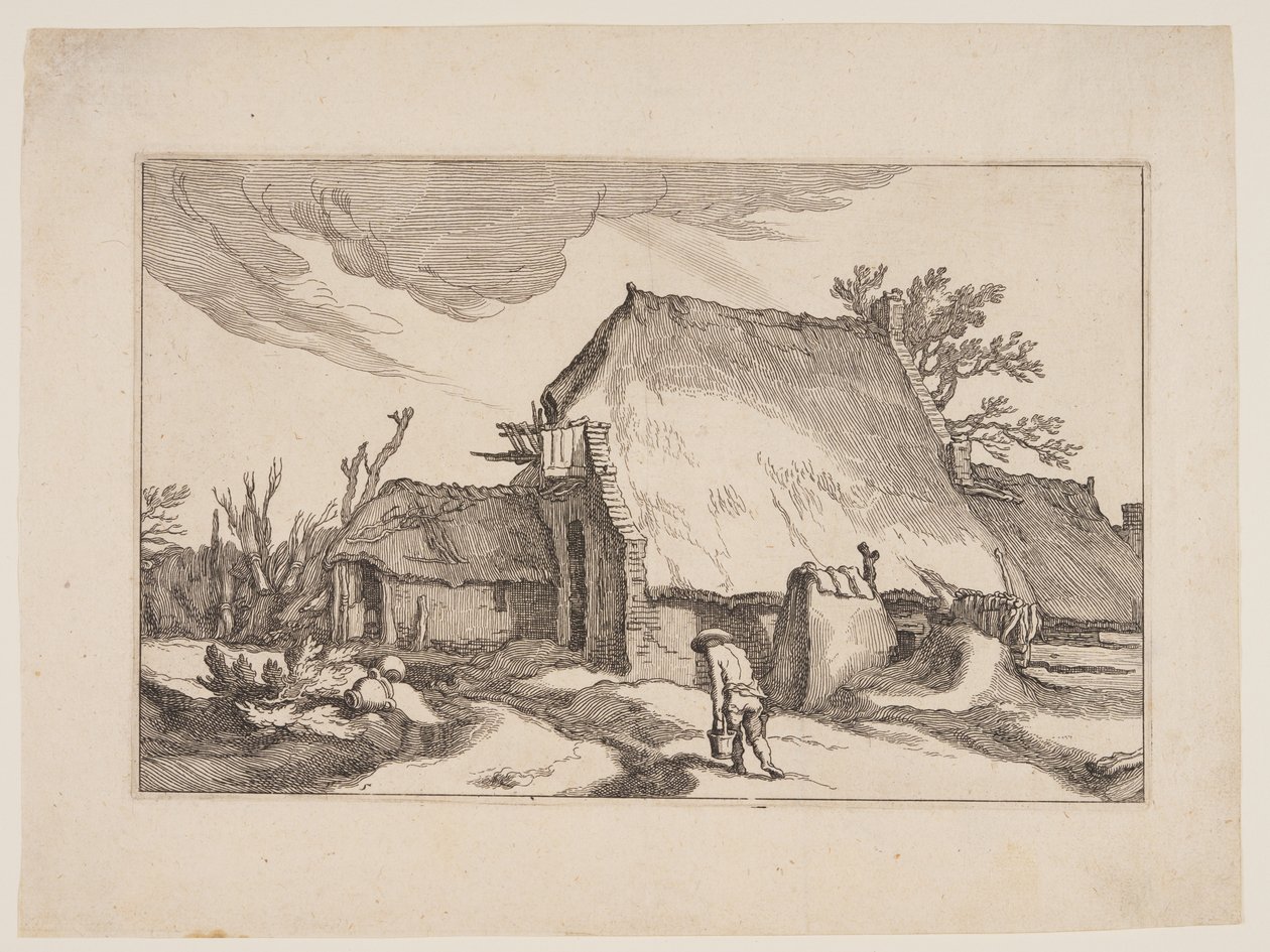 Planche 5, tirée de Paysages avec fermes - Boetius Adams Bolswert