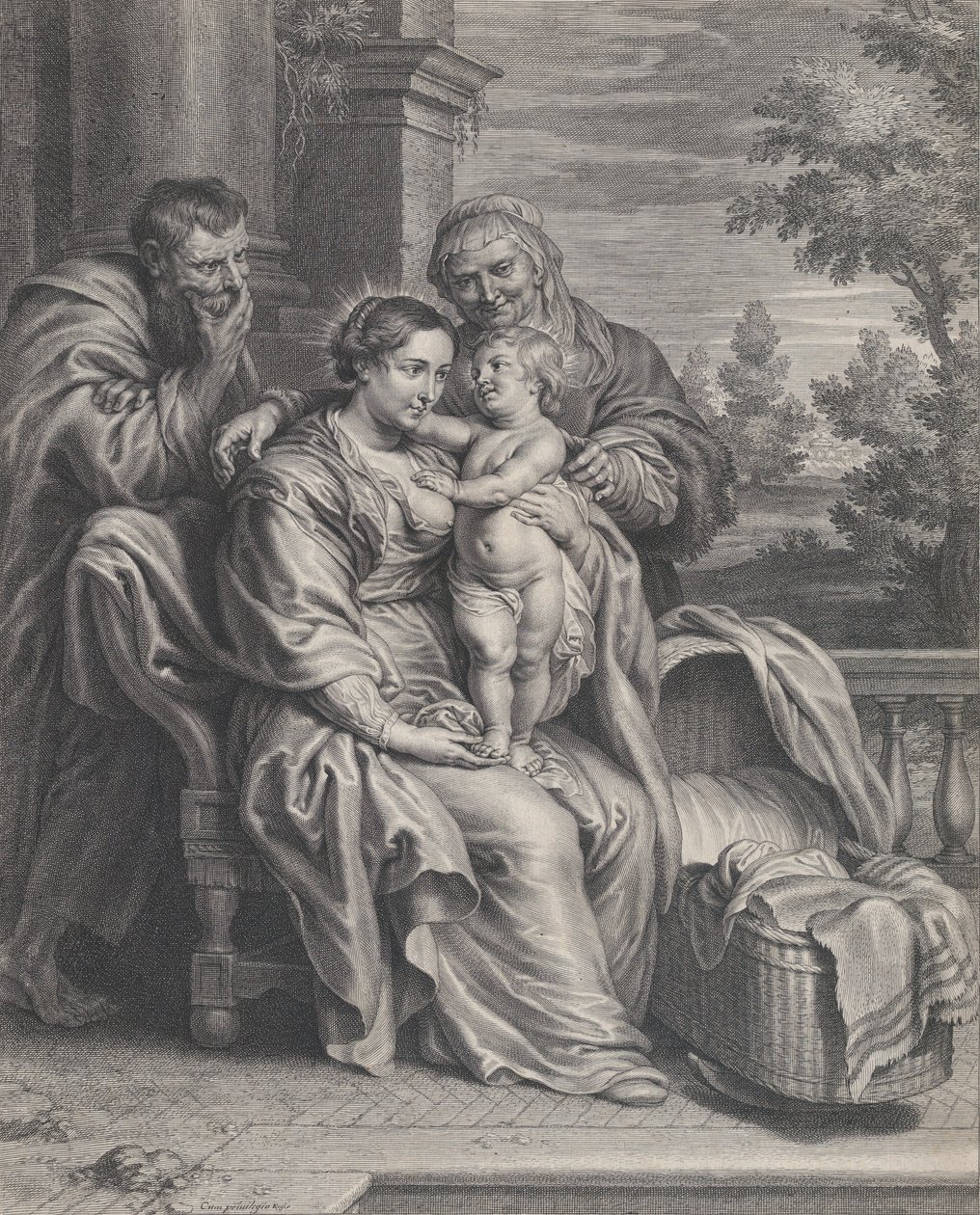La Sainte Famille avec Sainte Anne, ca. 1625-35 - Boetius Adams Bolswert