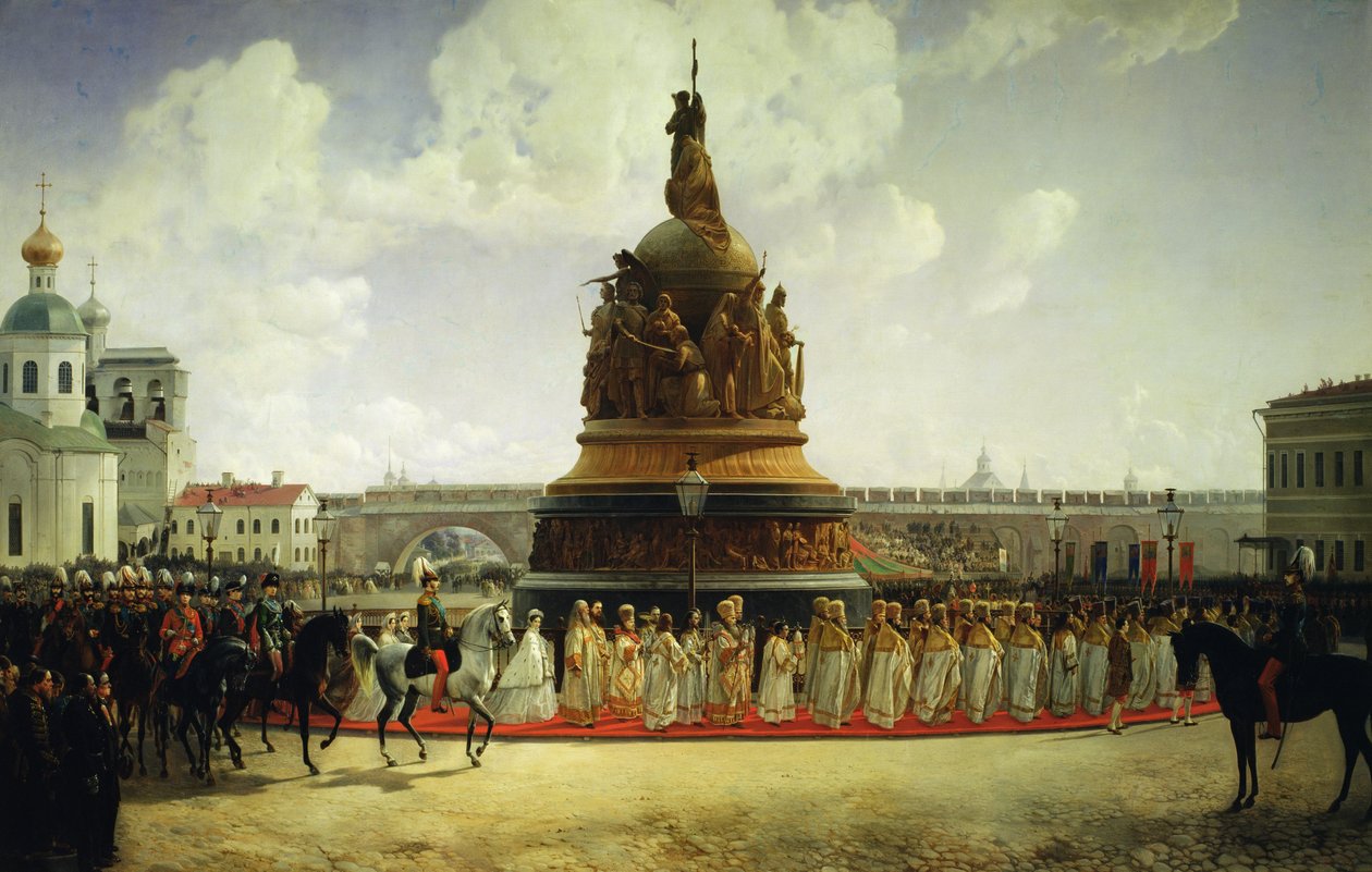 La Consécration du Monument au Millénaire de la Russie à Novgorod en 1862, 1864 - Bogdan Willewalde