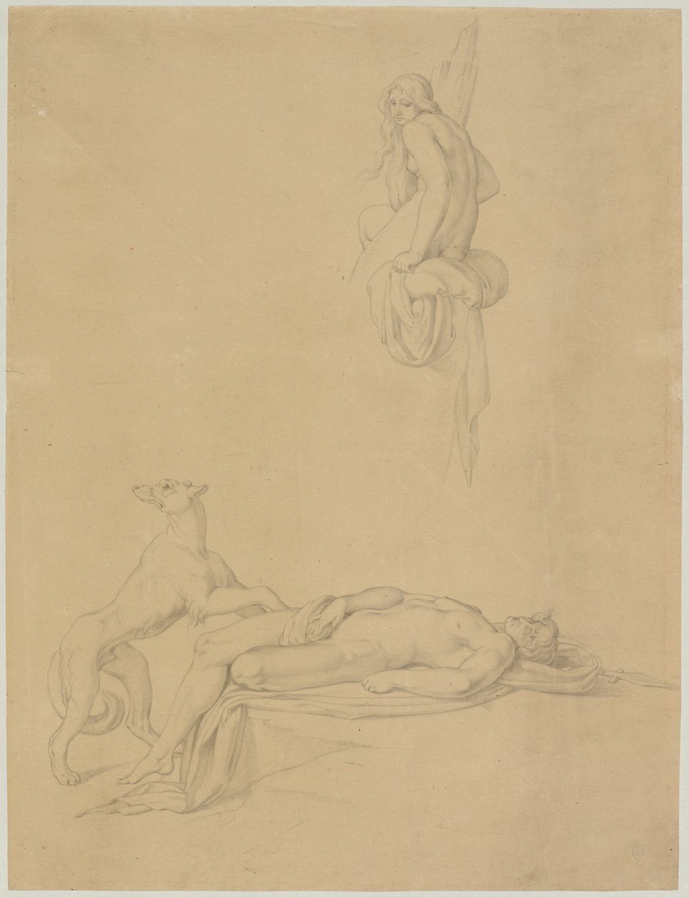 Études de nu pour "Narcisse et Écho" d