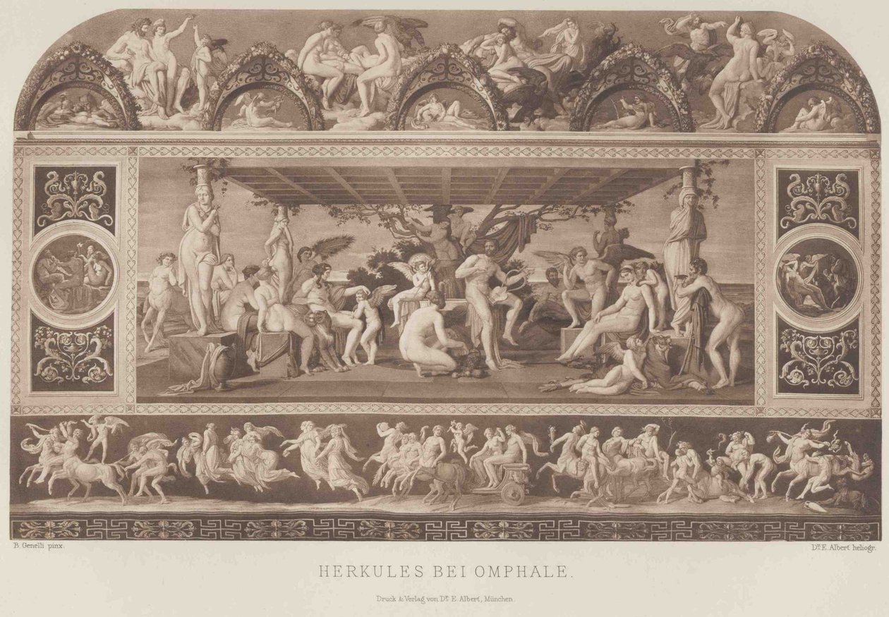 French : Hercule chez Omphale - Bonaventura Genelli