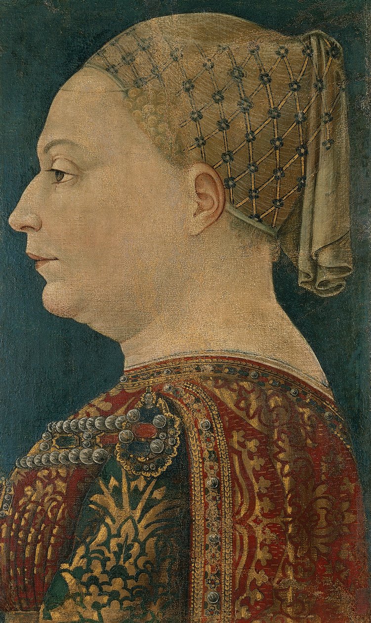 Portrait de Bianca Maria Visconti - Bonifacio (attr.) Bembo
