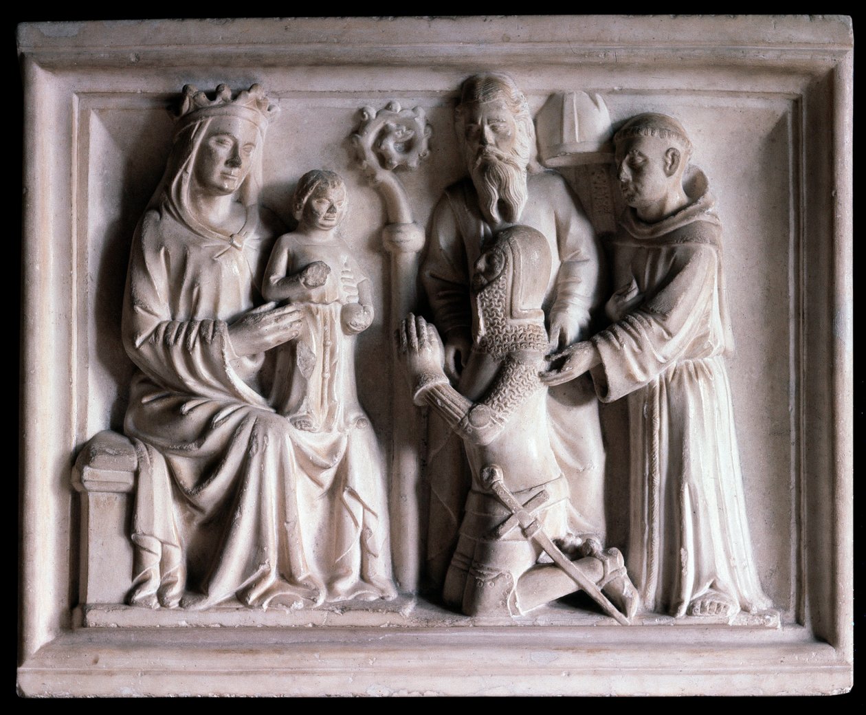 La Vierge présentant Jésus à trois personnes - Bonino da Campione