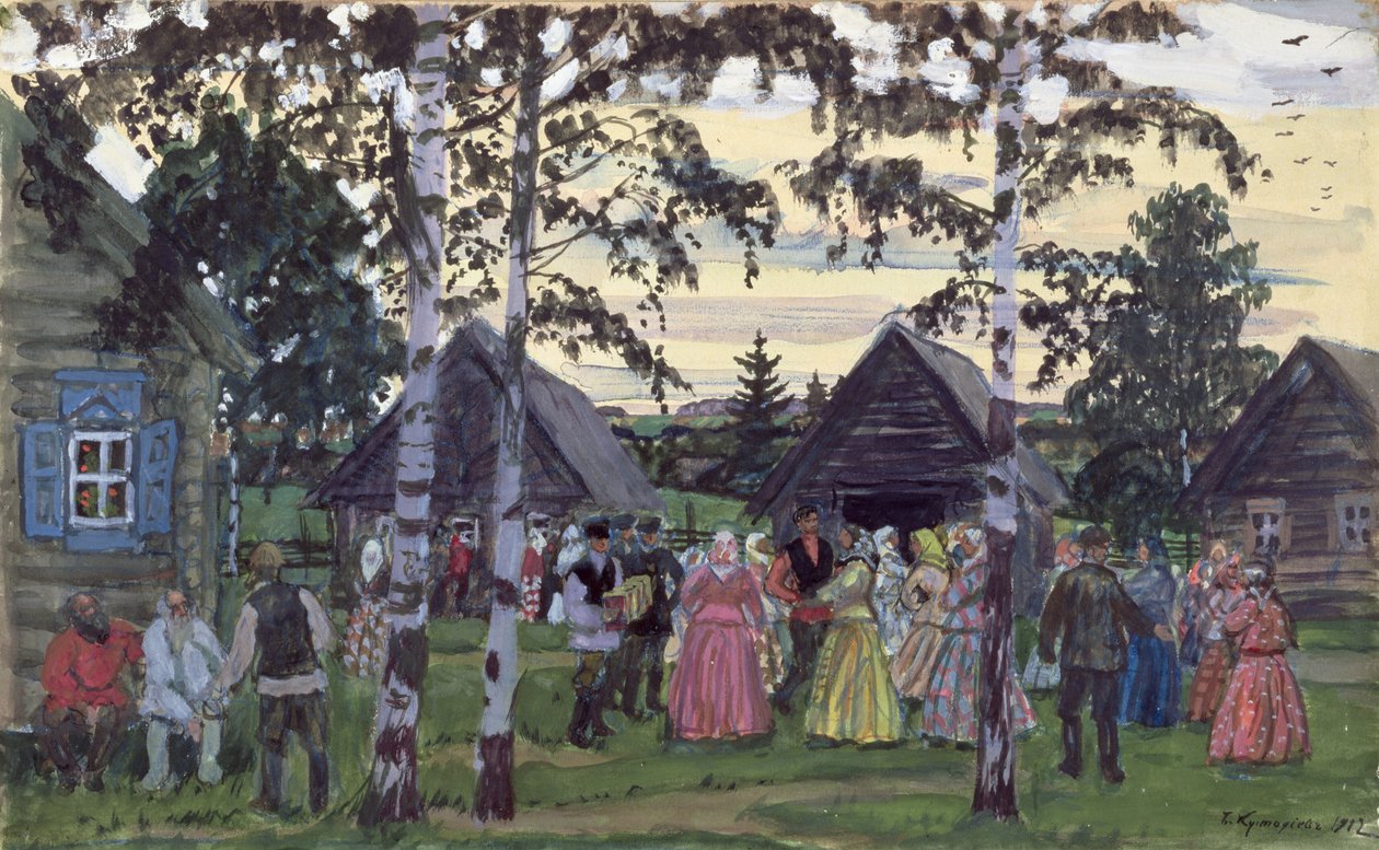Le Khorovod, 1912 - Boris Mikhailovich Kustodiev