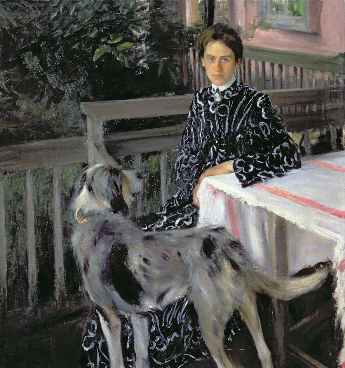 Portrait de Yulia Yevstafievna Kustodieva (1880-1942) la femme de l