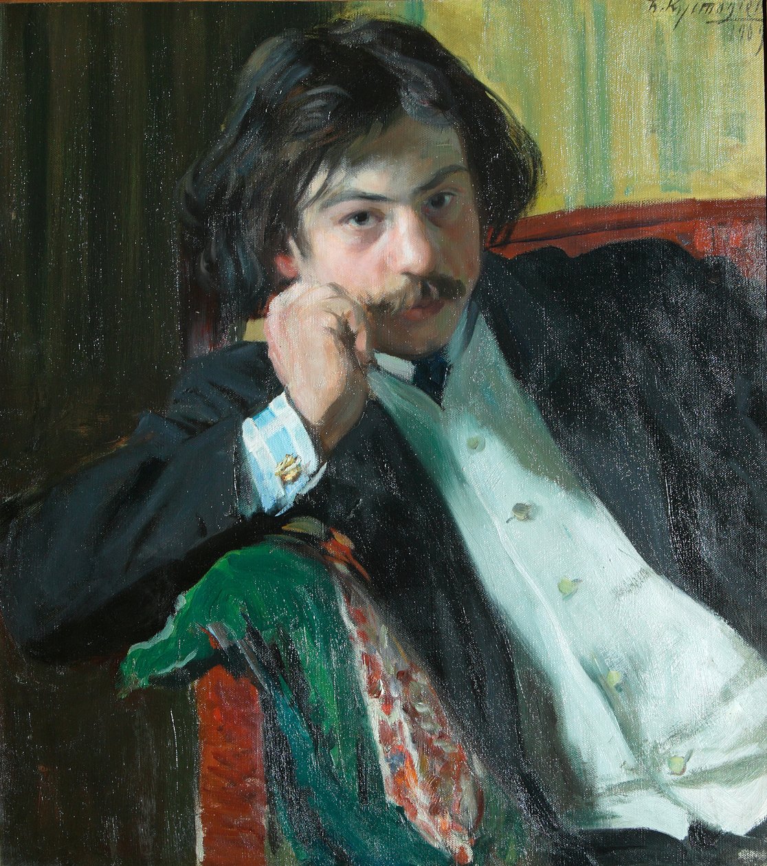 Portrait du poète Janko Lavrin 1887-1986, 1909 - Boris Mikhailovich Kustodiev