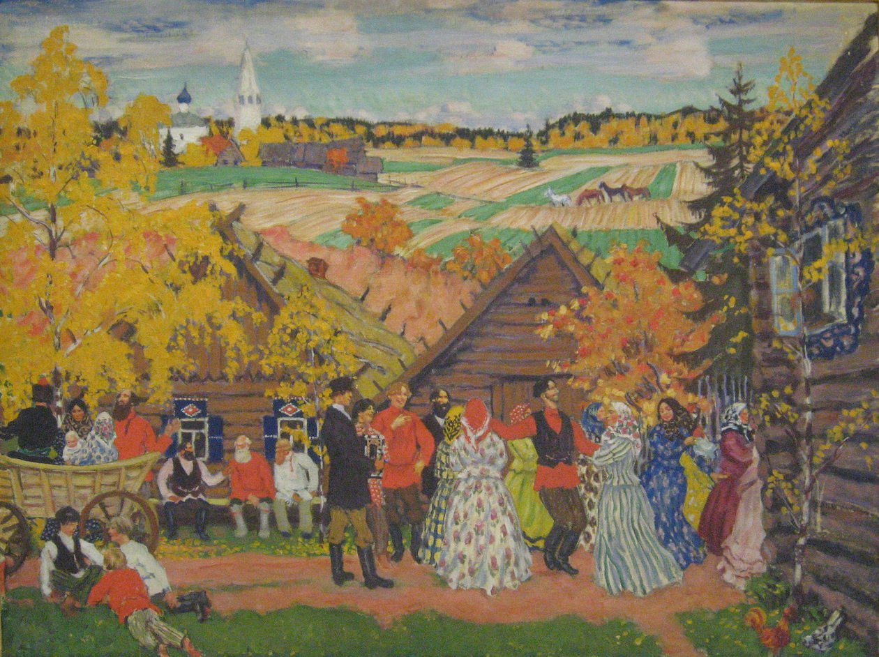 Fête de village, 1924 - Boris Mikhailovich Kustodiev