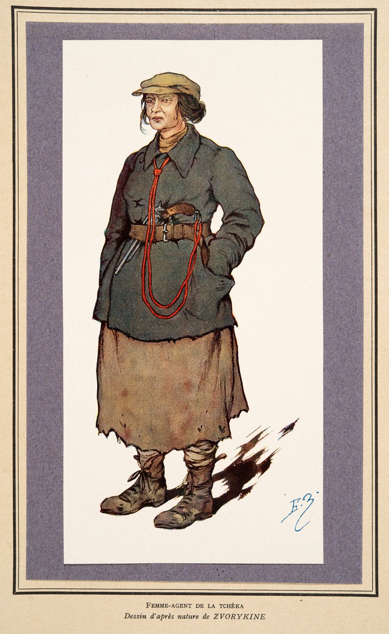 Agent secret féminin de Histoire des Soviets, pub. 1922 - Boris Vasilievich Zvorykin