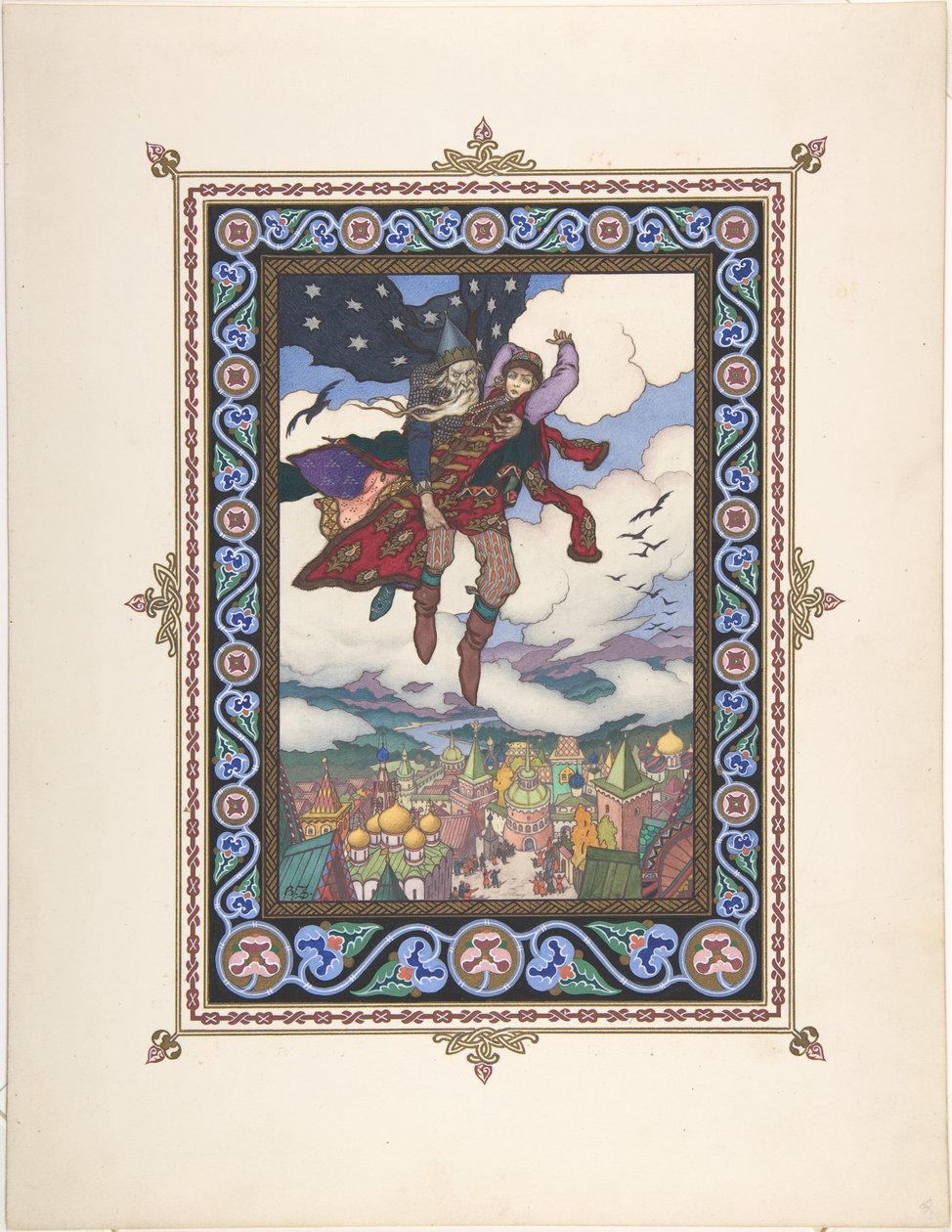 Illustration pour le conte de fées Marya Morevna, vers 1925 - Boris Vasilievich Zvorykin
