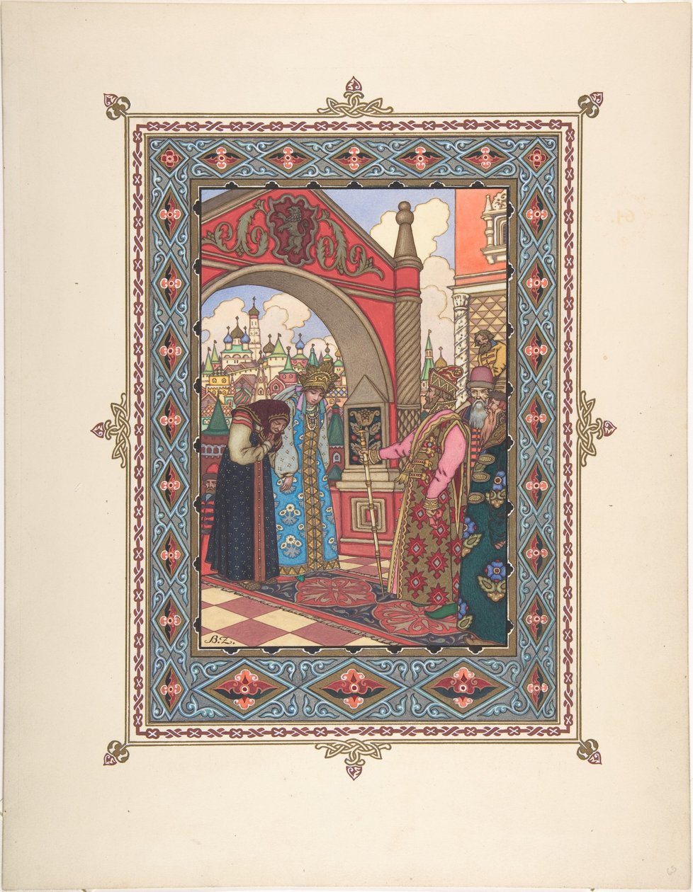 Illustration pour le conte de fées Vassilissa la Belle, vers 1925 - Boris Vasilievich Zvorykin