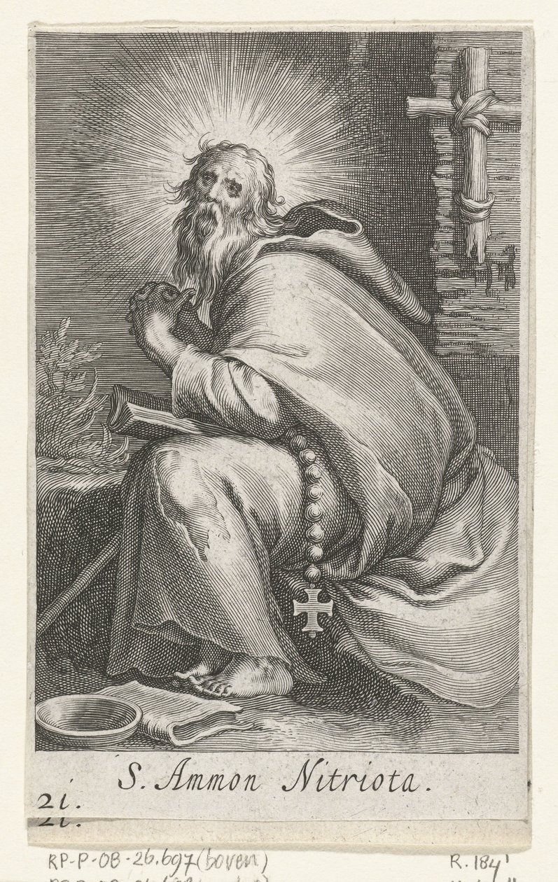 Saint Ammonius le Grand en ermite - Boëtius Adamsz. Bolswert