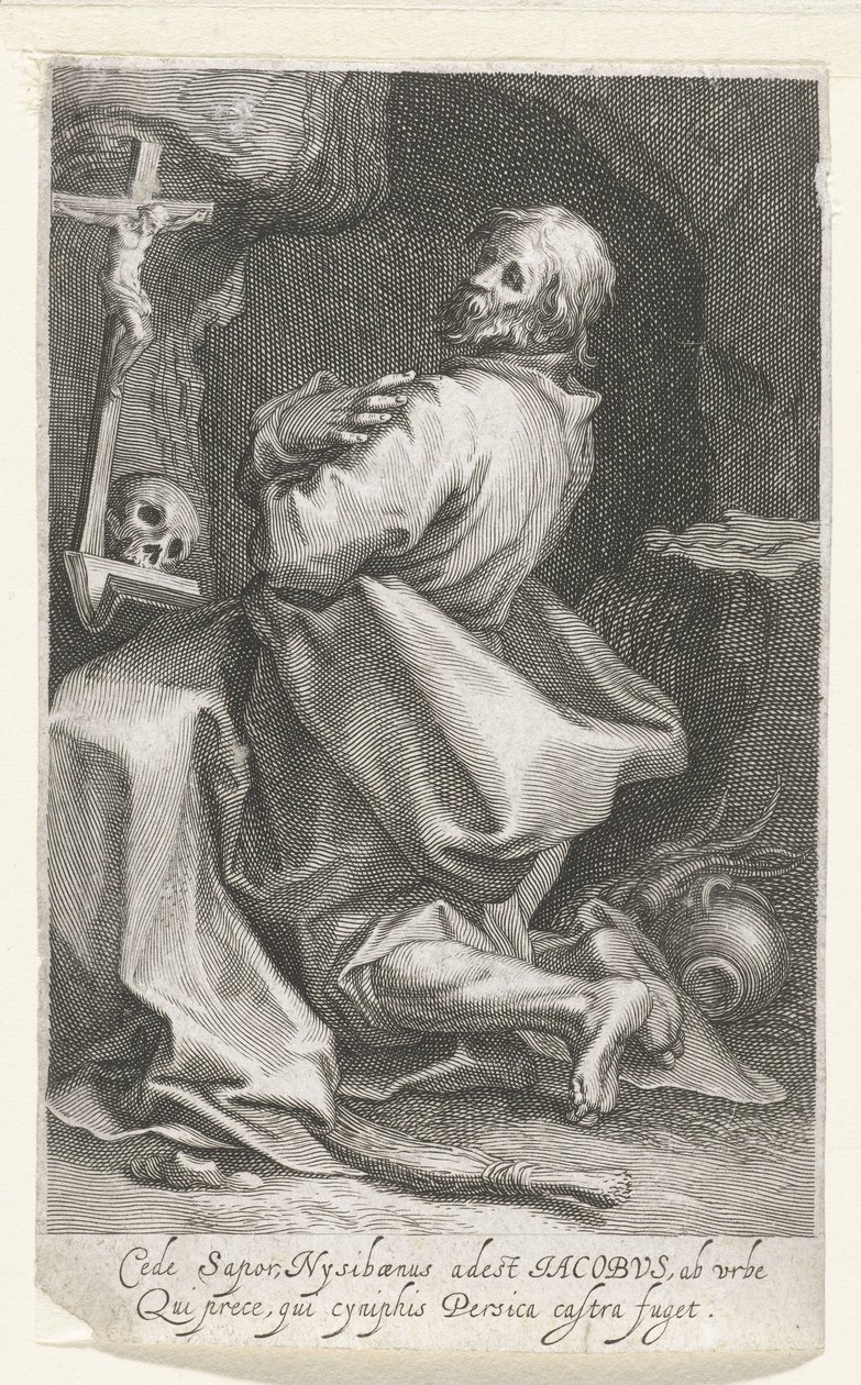 Saint Jacques de Nisibe en ermite - Boëtius Adamsz. Bolswert