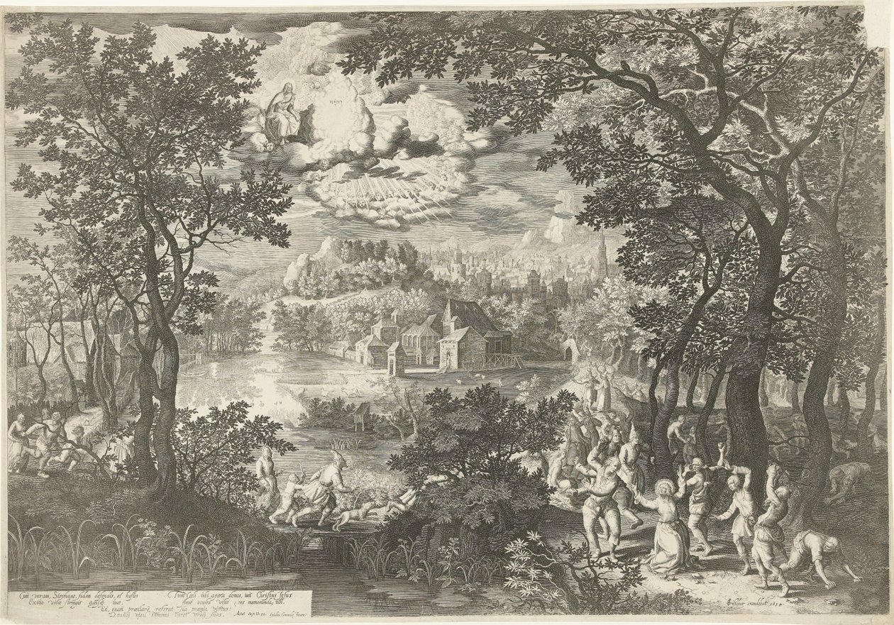 Paysage avec le martyre de Saint Étienne - Boëtius Adamsz. Bolswert