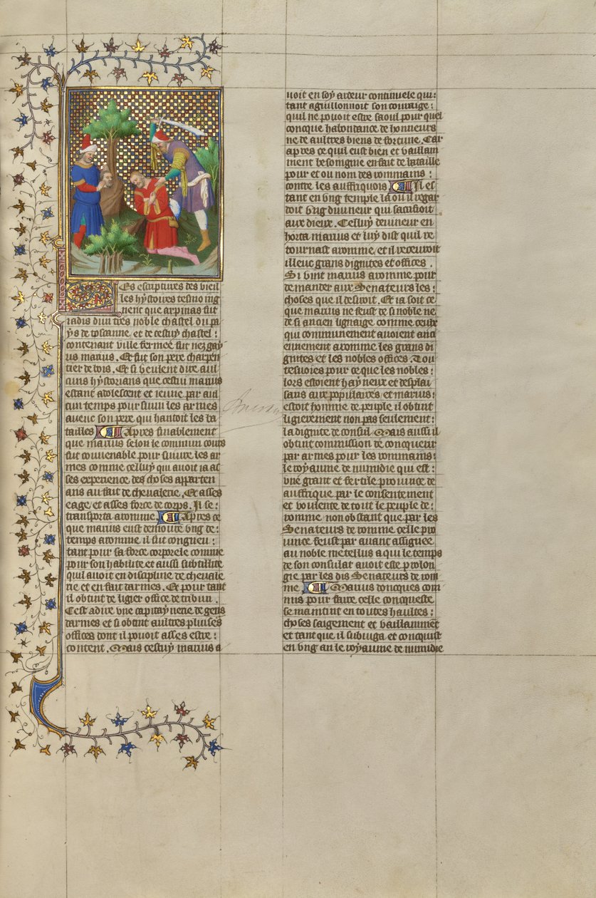 La tête de Marcus montrée à Caius Marius et la mise à mort de Marius - Boucicaut Master