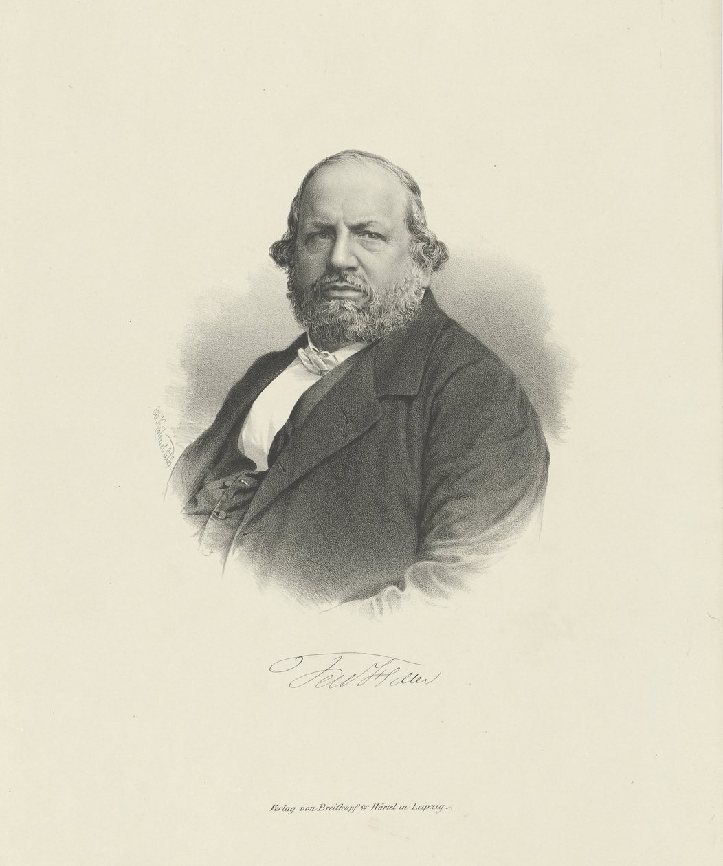 Portrait du compositeur Ferdinand von Hiller 1811-1885, vers 1870 - Breitkopf and Härtel