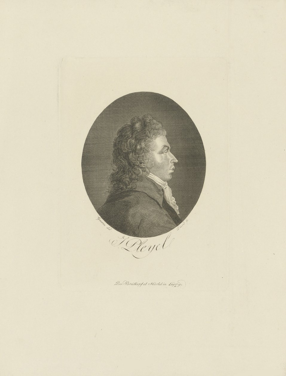 Portrait du compositeur Ignace Pleyel 1757-1831, vers 1800 - Breitkopf and Härtel