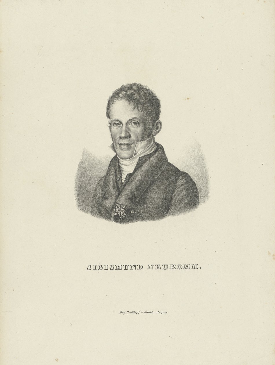 Portrait du pianiste et compositeur Sigismund von Neukomm 1778-1858, vers 1830 - Breitkopf and Härtel