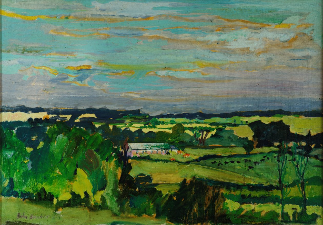 À travers la vallée, Bedfordshire, 1973 - Brenda Brin Booker