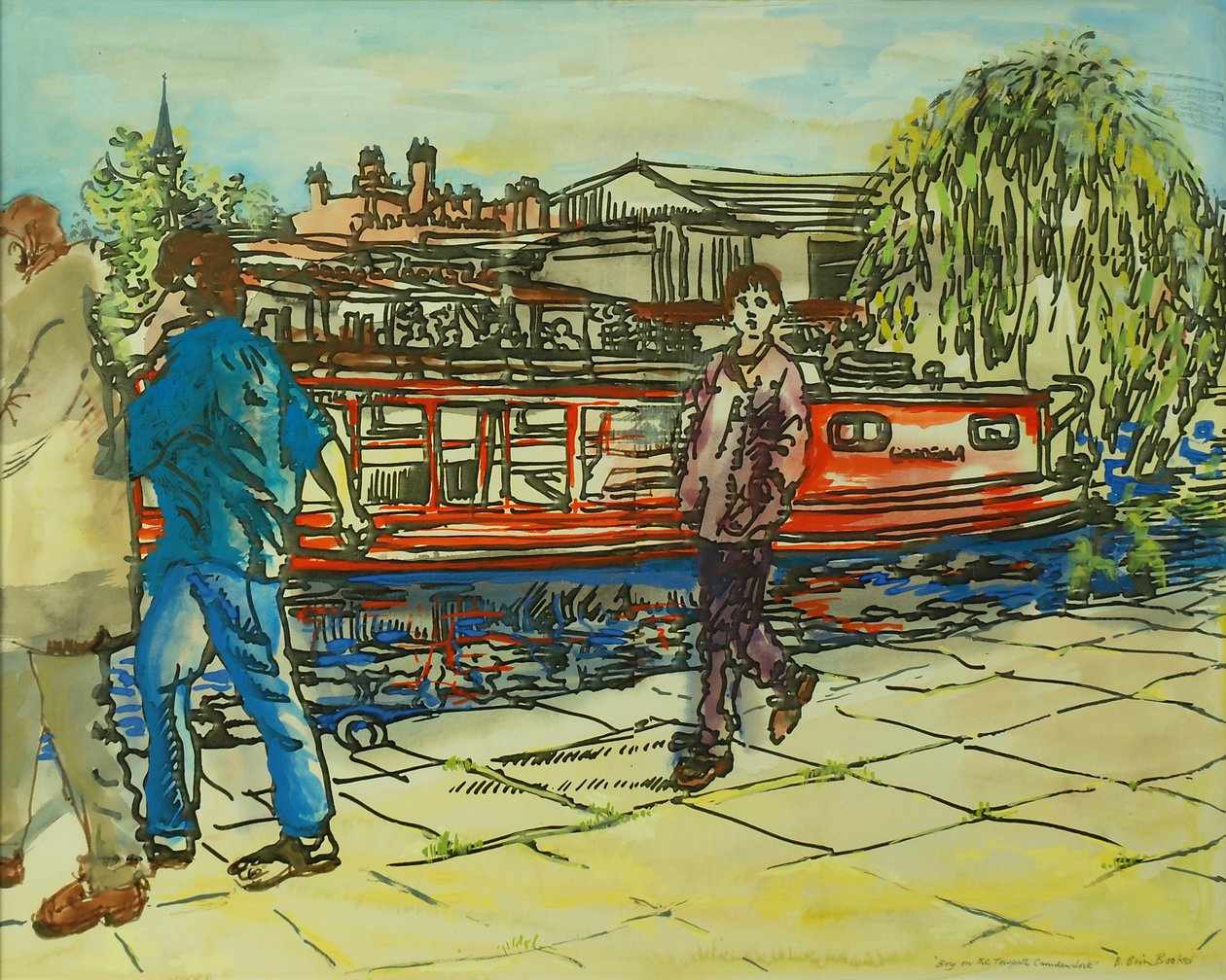Garçons sur le chemin de halage, Camden Lock - Brenda Brin Booker