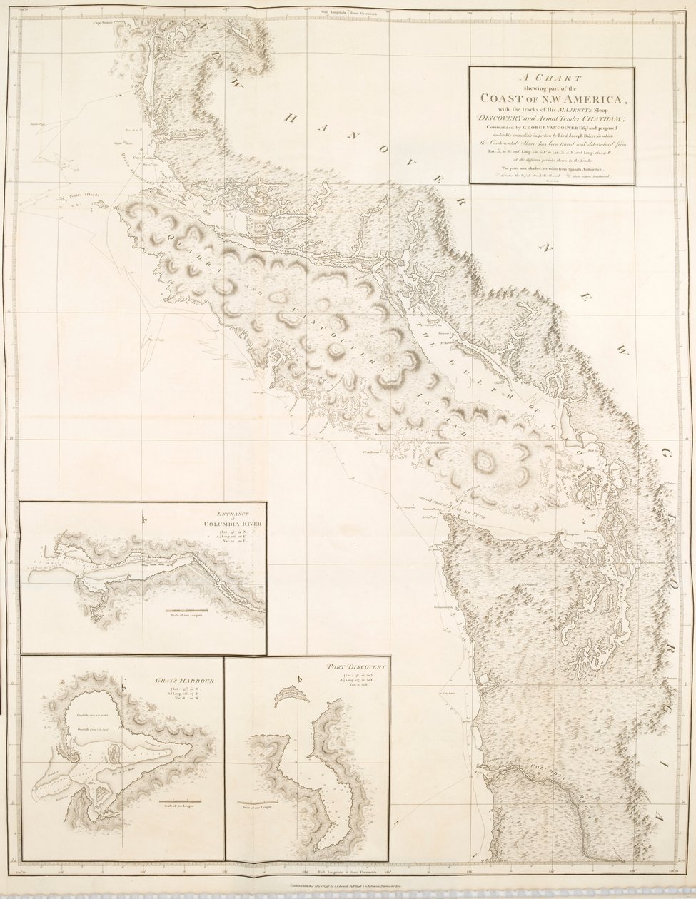 Carte montrant une partie de la côte de l
